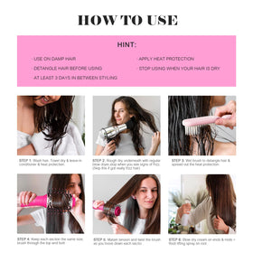 Hair Trends oval brush with tangle-free bristles for smooth, easy styling.
