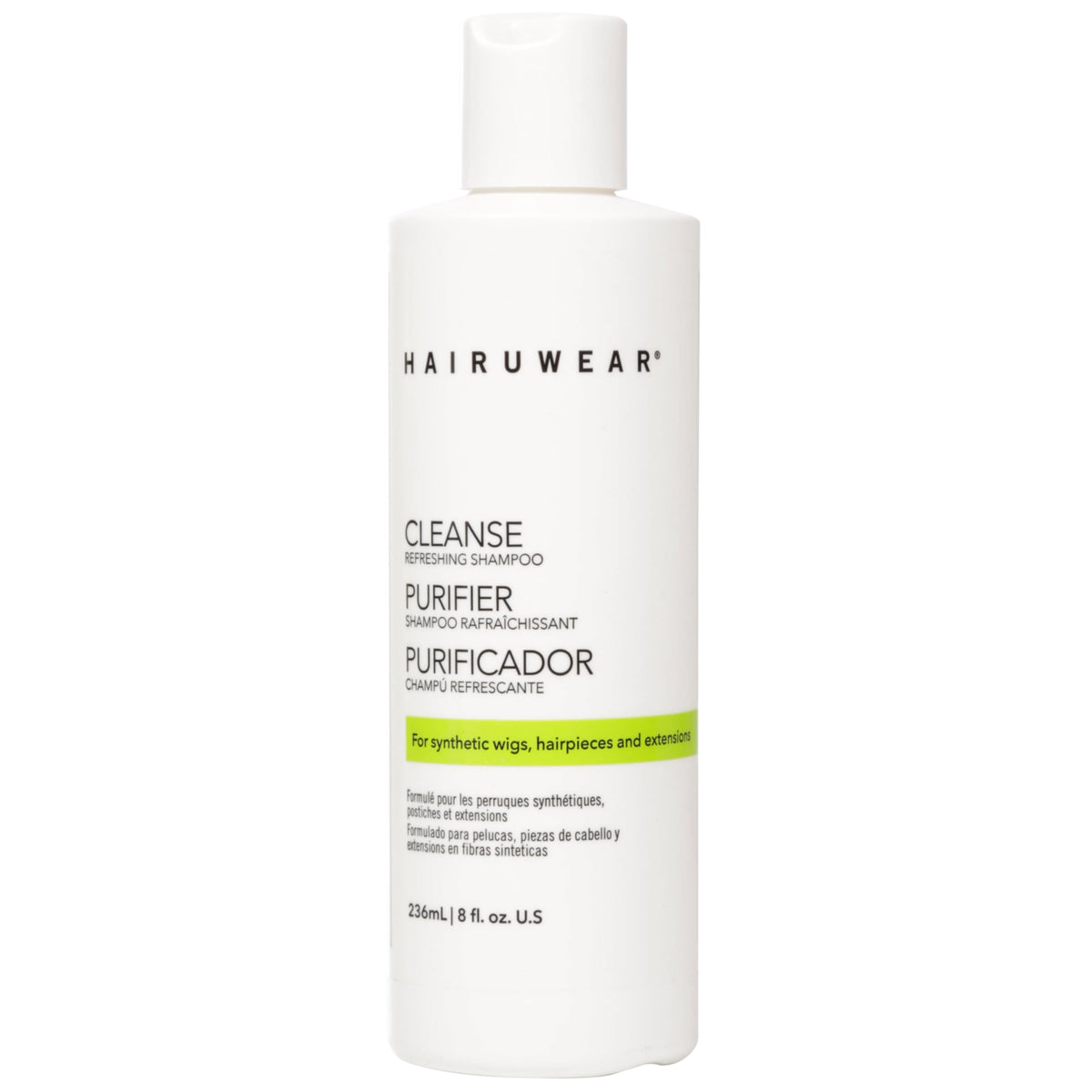 Hair U Wear cleansing shampoo bottle pour for synthetic wigs