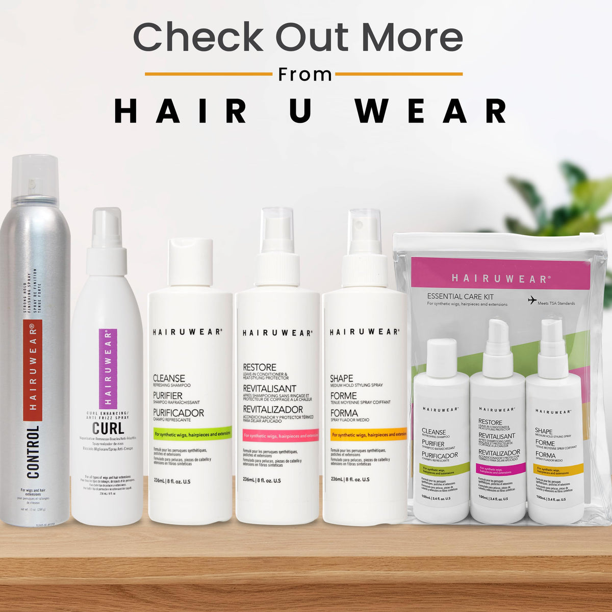 Hair U Wear eco-friendly Cruelty-free formula label highlighted