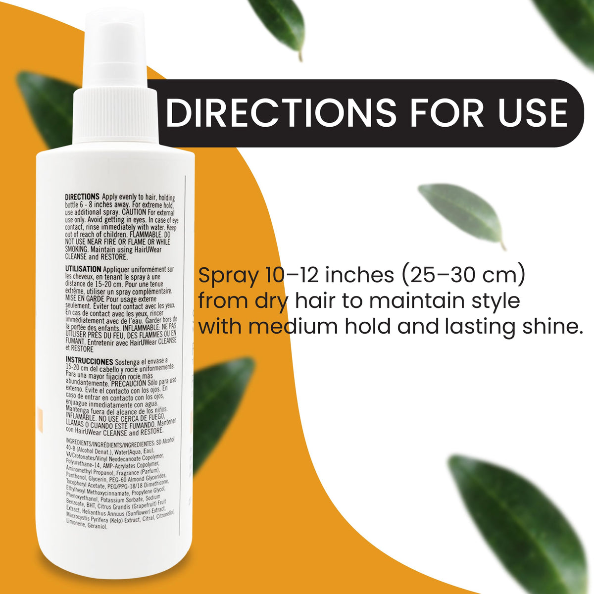 Hair U Wear salon-cosplay wig spray supports bold, reliable styling.