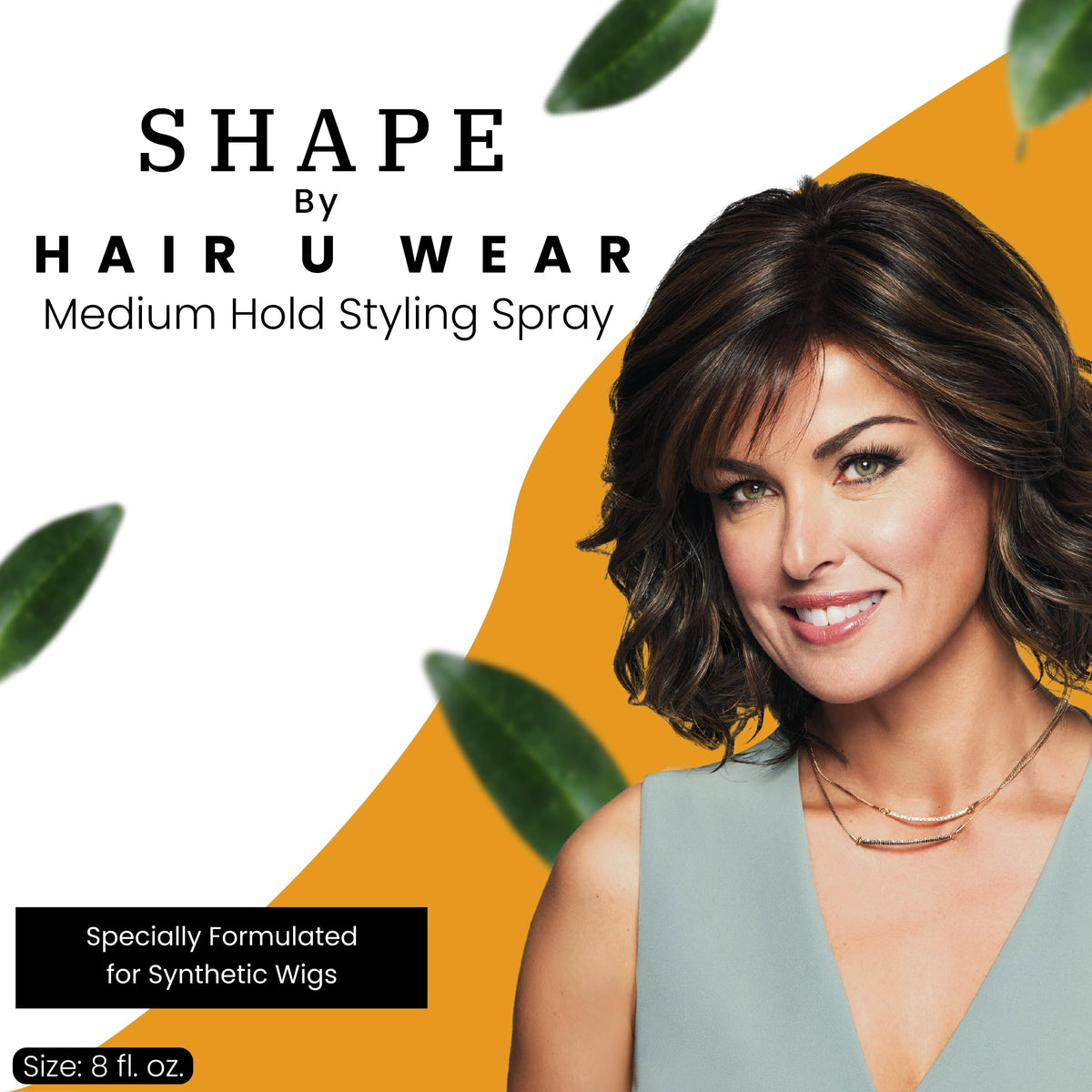 Hair U Wear wig spray mist applies evenly for natural-looking synthetic wigs.