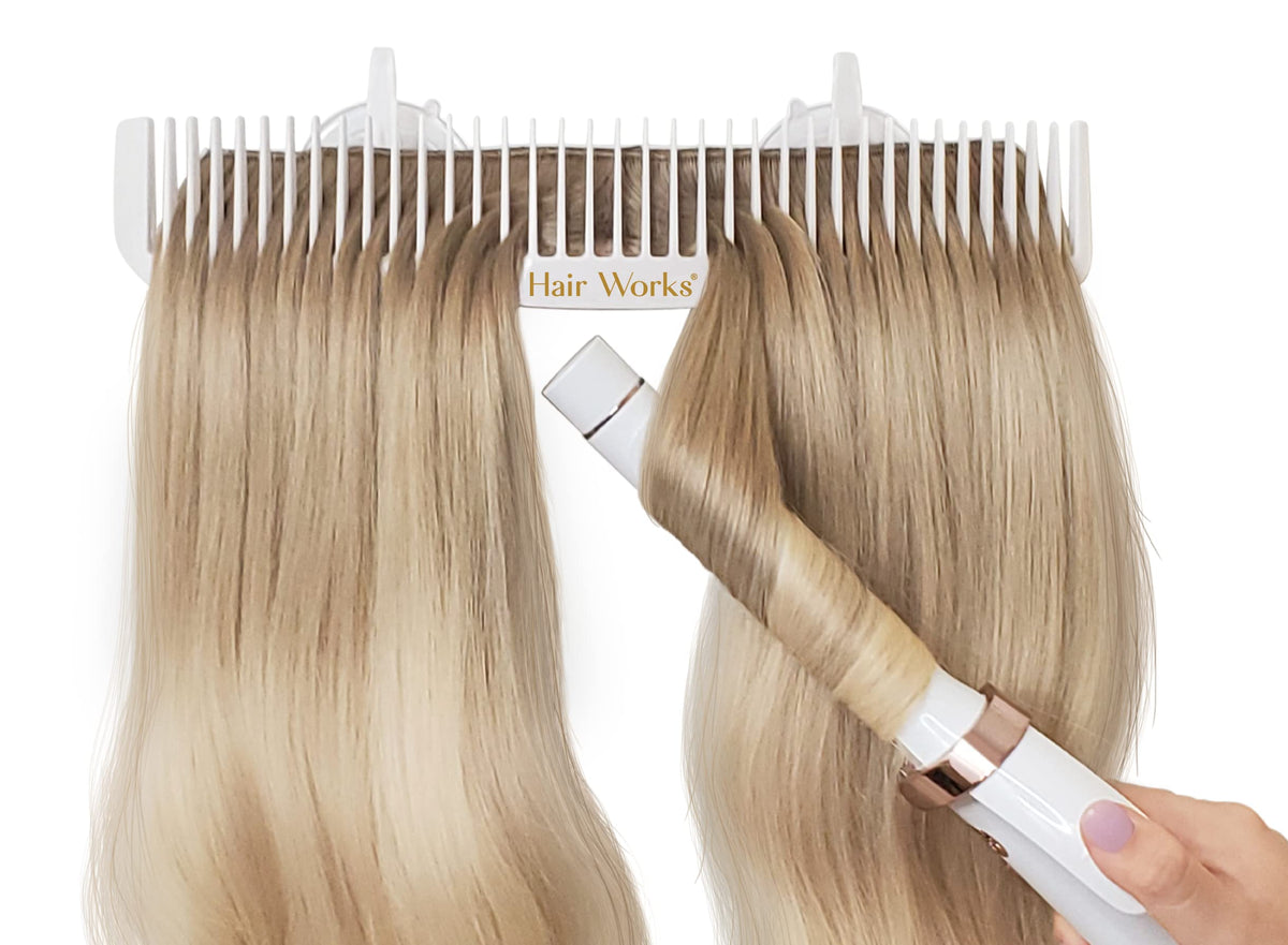Hair Works ULTRA holds extra-wide wefts securely during washing.