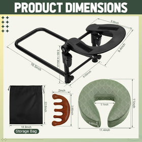 HairChrysm adjustable face pillow base enables flexible angles for support.