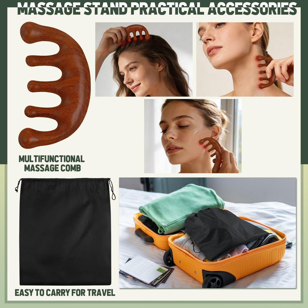 HairChrysm foldable bed headrest folds compactly for easy travel.