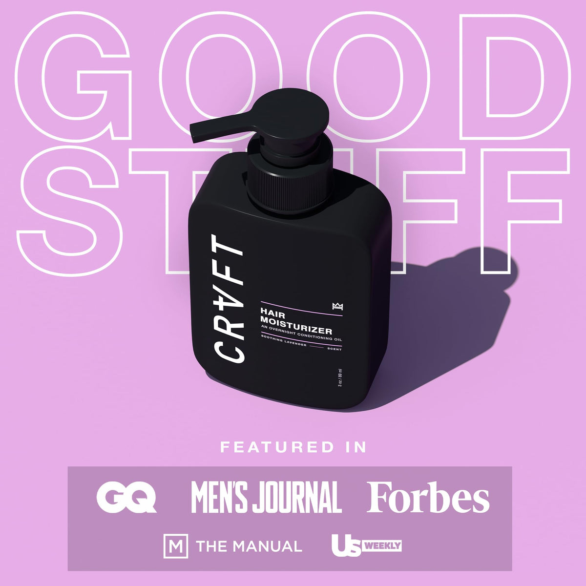 Hair Craft Co. CRVFT close-up oil droplets signaling deep hydration for smoother hair.