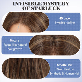 HAIRCUBE brown with blonde highlights wig offers dimensional color options
