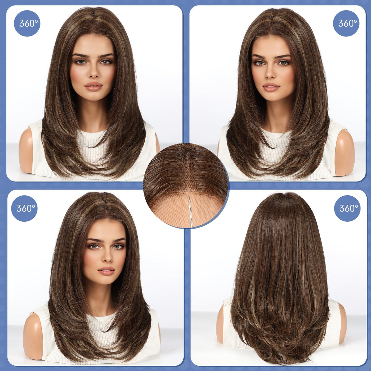 HAIRCUBE daily-use wig in human hair blend ideal for work and events