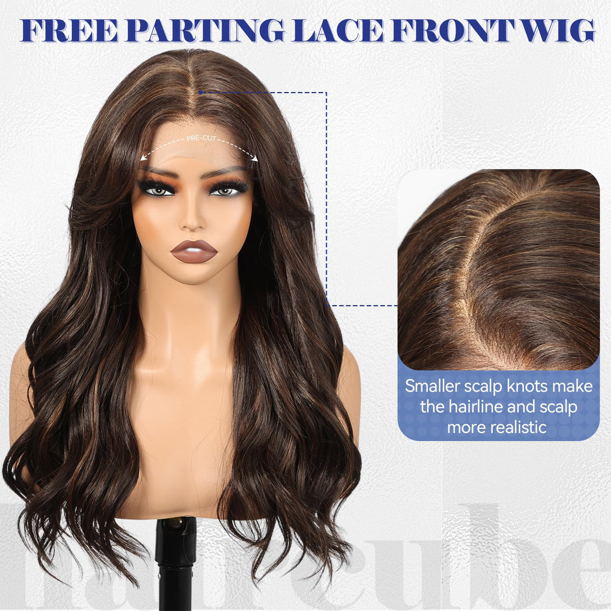 HAIRCUBE glueless design for quick and easy wear and removal.