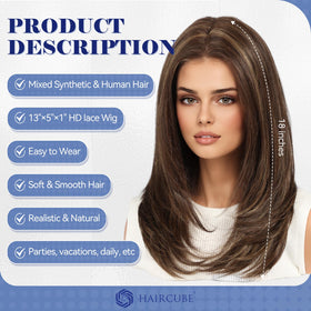 HAIRCUBE layered shoulder-length wig for easy daily styling and volume