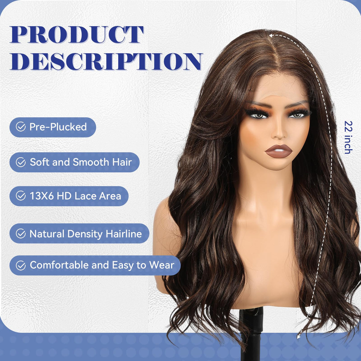 HAIRCUBE long, wavy texture wig offering a natural look for daily wear.