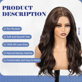 HAIRCUBE long, wavy texture wig offering a natural look for daily wear.