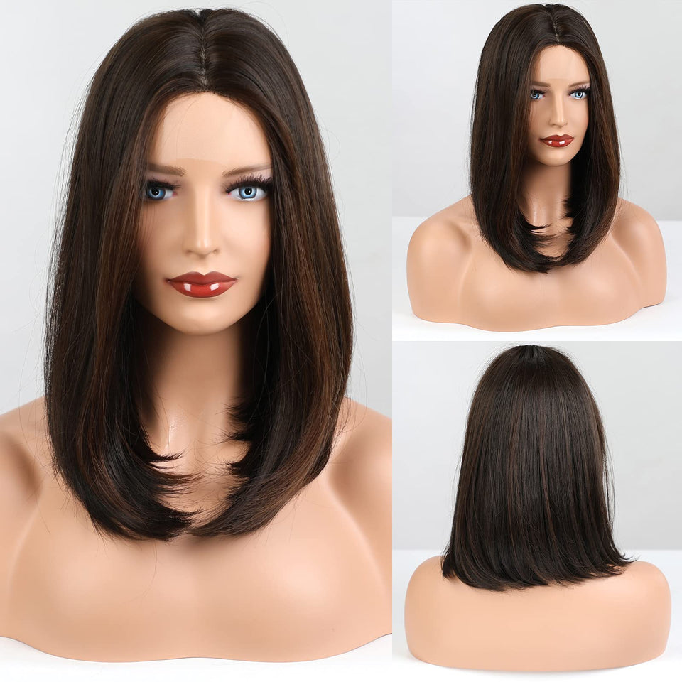 HAIRCUBE short wig with front lace detail for a natural, seamless hairline