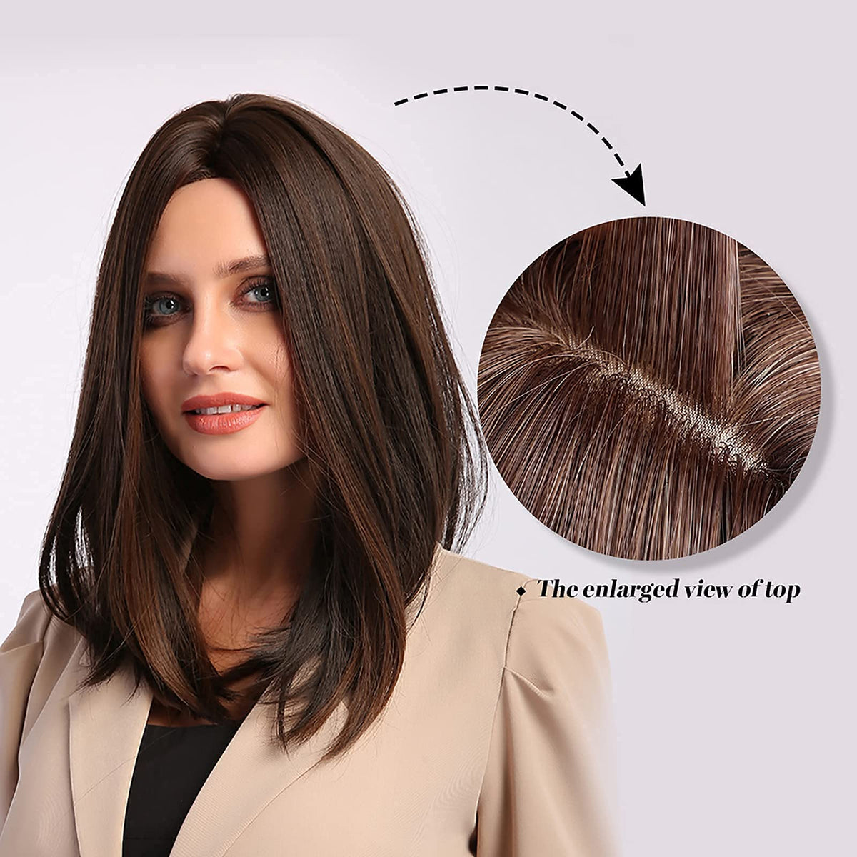 HAIRCUBE 16-inch length with soft, heat-resistant fibers for daily wear