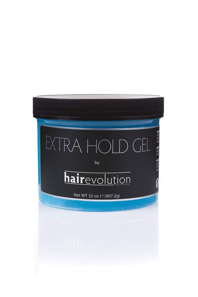 Hairevolution Extra Hold Alcohol-Free Gel 32 oz bottle for lightweight, long-lasting hold without drying