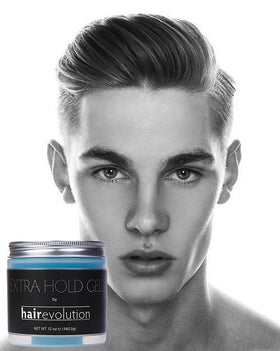 Hairevolution Extra Hold Gel ingredients close-up featuring nettle, aloe vera, rosemary