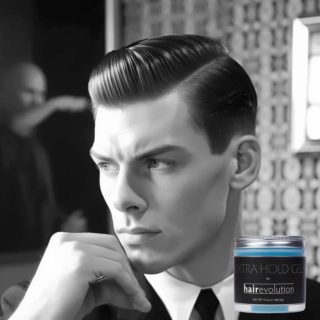 Hairevolution Extra Hold Gel packaging close-up highlights premium design