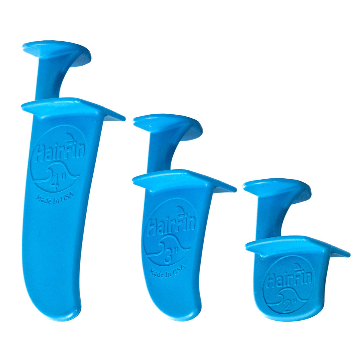 HairFin original 2-inch guide in use for precise, even home trims.