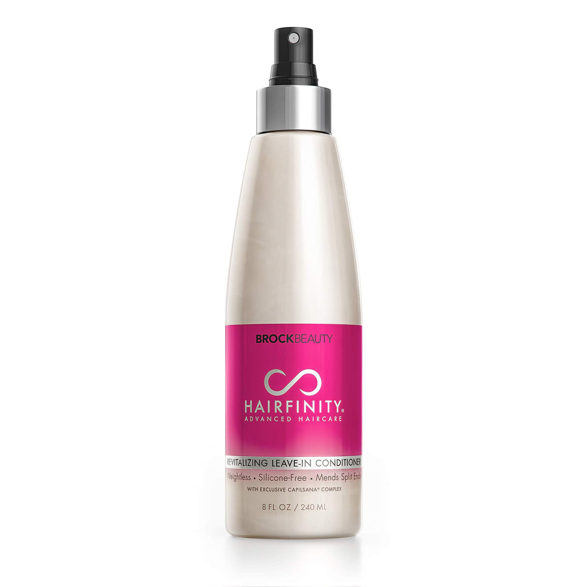 Hairfinity Revitalizing Leave-In Conditioner bottle for smooth, healthy hair