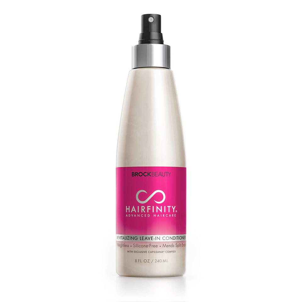Hairfinity Revitalizing Leave-In Conditioner bottle for smooth, healthy hair