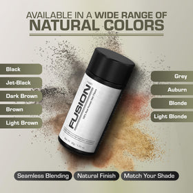 HAIRFUSION lightweight fibers provide volume and texture for styles.