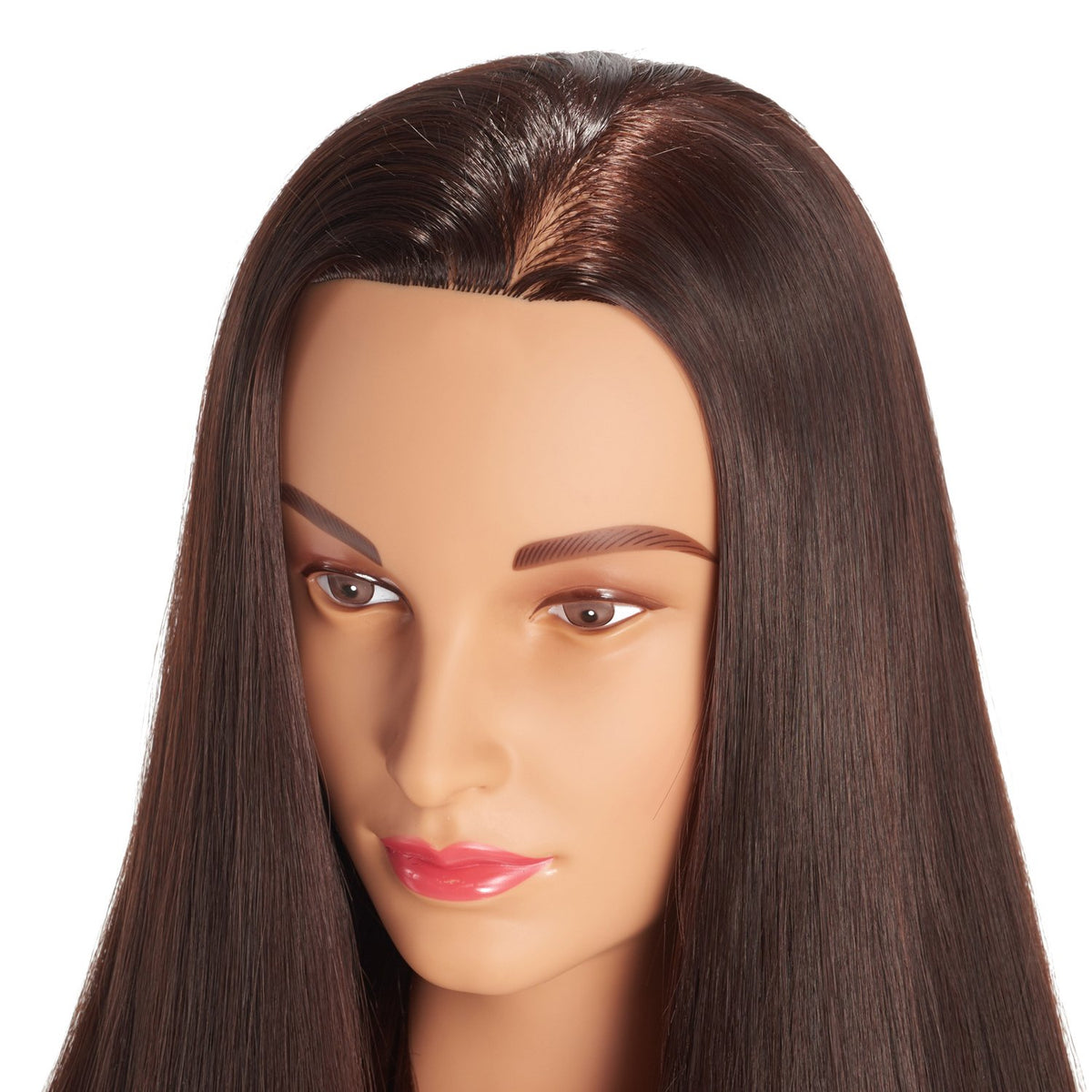 Hairingrid table clamp stand securely holds the mannequin head for salon practice.