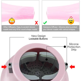 Hairizone diffuser withstands up to 302°F (150°C) for versatility