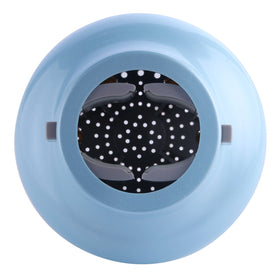 Hairizone universal diffuser blue back view highlighting lockable buttons for travel-friendly use.
