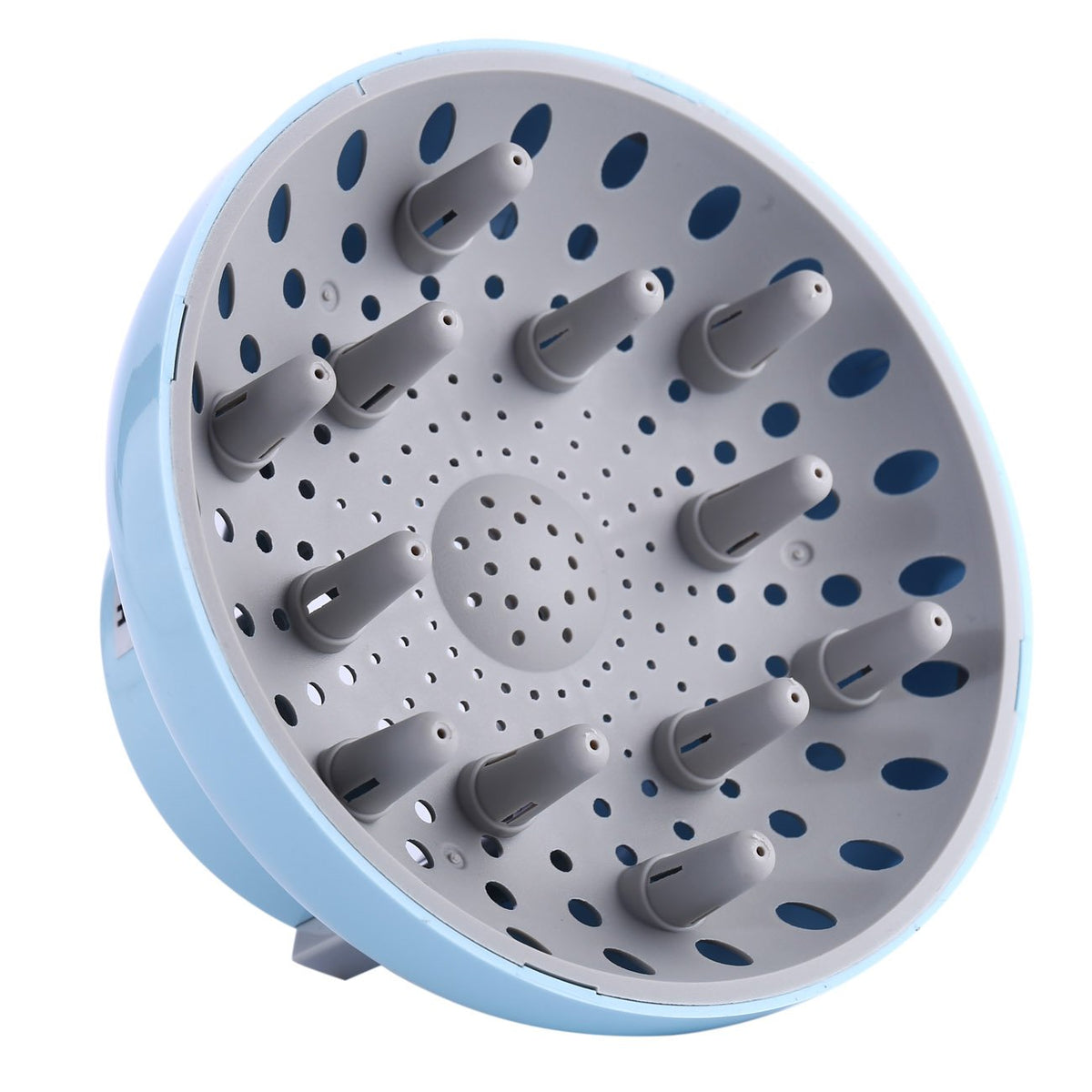 Hairizone universal diffuser blue front view for gentle heat diffusion with curly hair in mind.