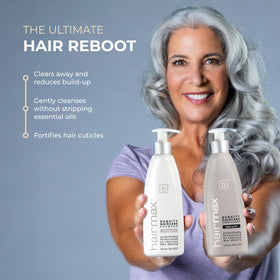 Hairmax Density Conditioner bottle emphasizes hydrating strength for thinning hair.