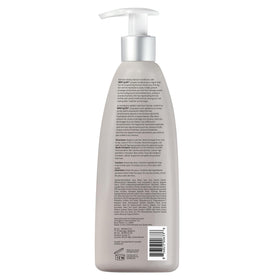 Hairmax Density Shampoo label close-up shows a clean, sulfate-free formula.