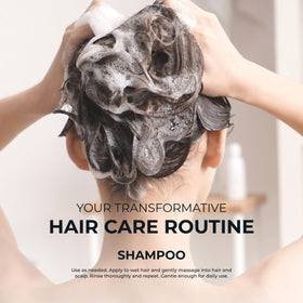 Hairmax Density Shampoo texture closeup suggests creamy formula and rich lather.