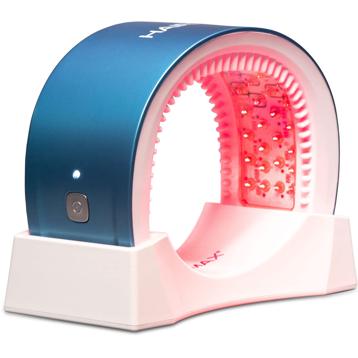 Hairmax LaserBand 82 on scalp delivering targeted therapy for hair growth