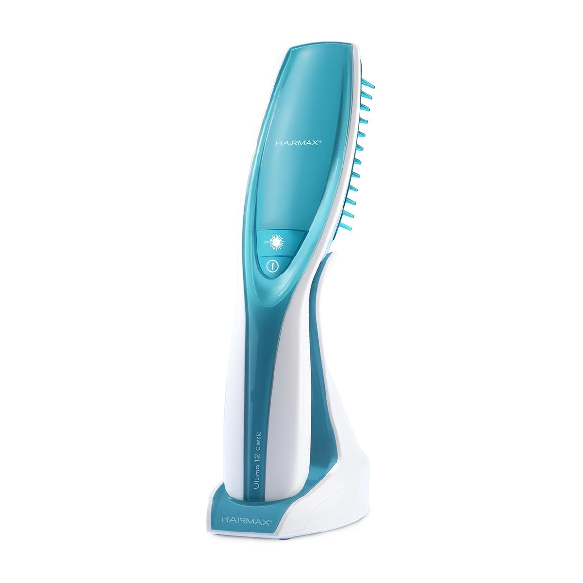 Hairmax Ultima12 Classic LaserComb front view for at-home hair regrowth sessions.