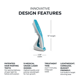 Hairmax Ultima 9 Classic enables efficient sessions around eleven minutes.