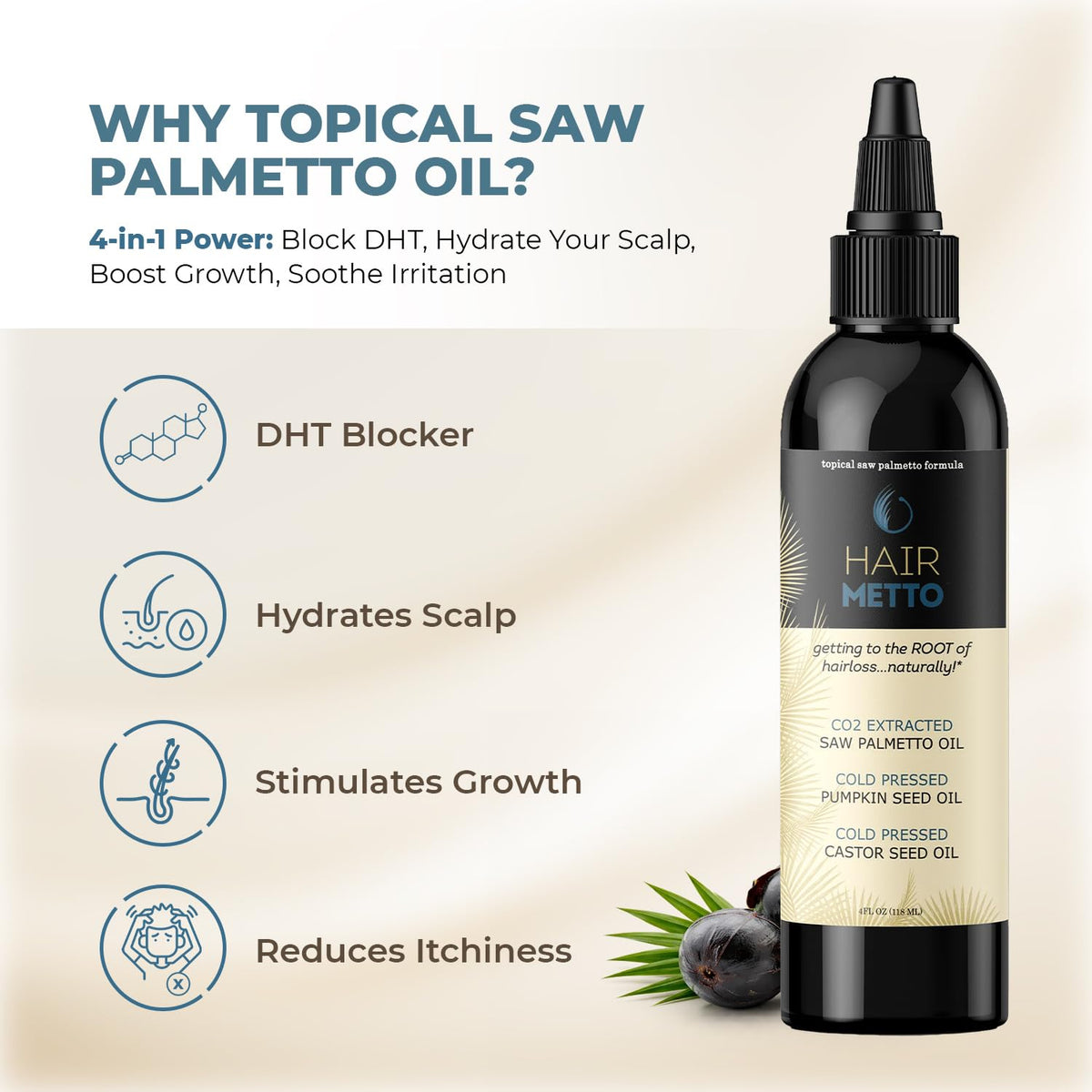 HAIRMETTO lavender-scented oil drops soothing the scalp
