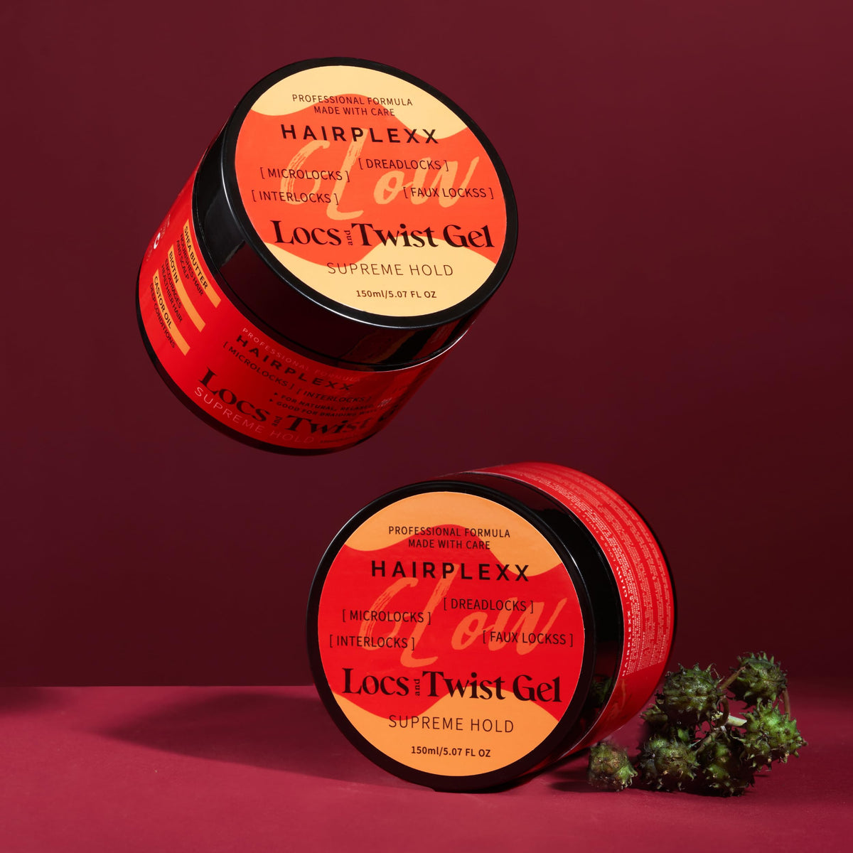 Hairplexx Glow Loc & Twist Gel with shea butter biotin and castor oil