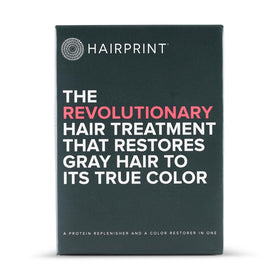 Hairprint brown color restorer bottle illustrating pigment restoration