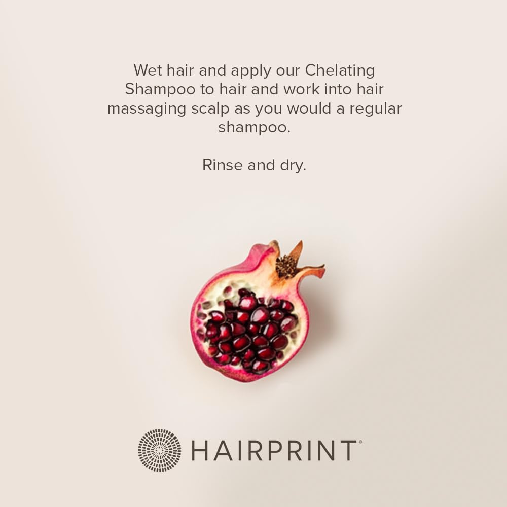 Hairprint Chelating Shampoo nozzle pour shows easy distribution during shower routine.