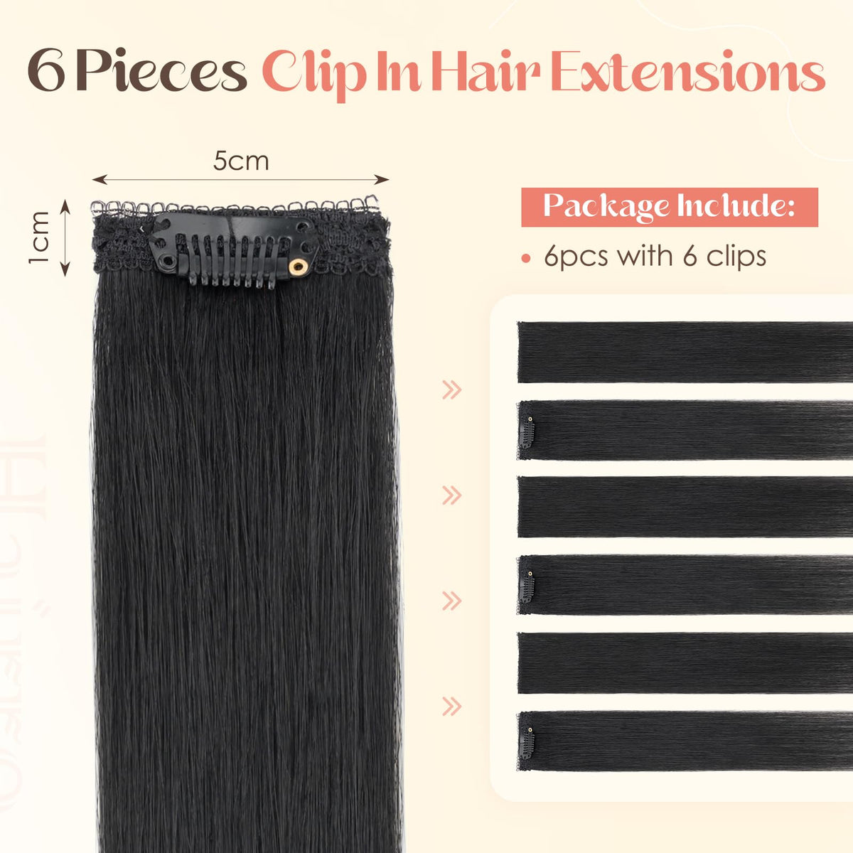 Hairro mini clip-on hairpiece shown for quick on-the-go styling.