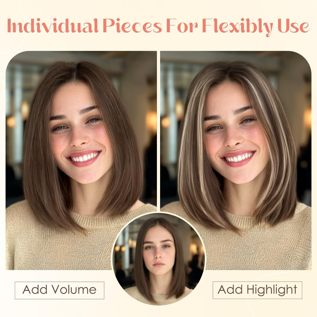 Hairro Remy real human hair provides silky, natural texture.