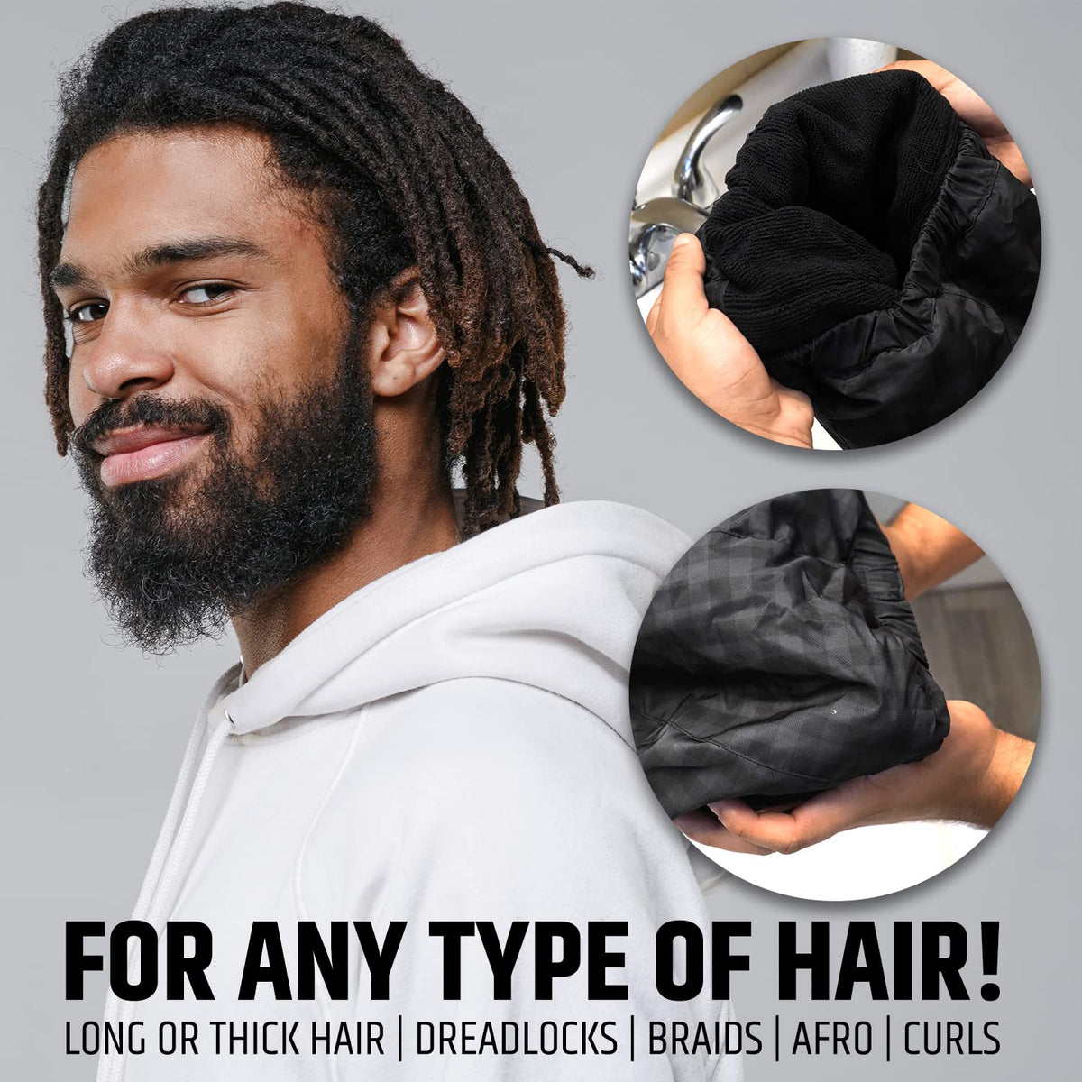 HAIRSOME large-cap for men fits thick hair and back hairline.