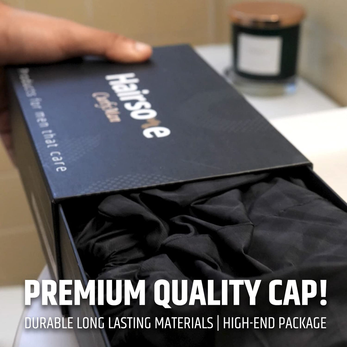 HAIRSOME versatile cap for men and women with XL heads.