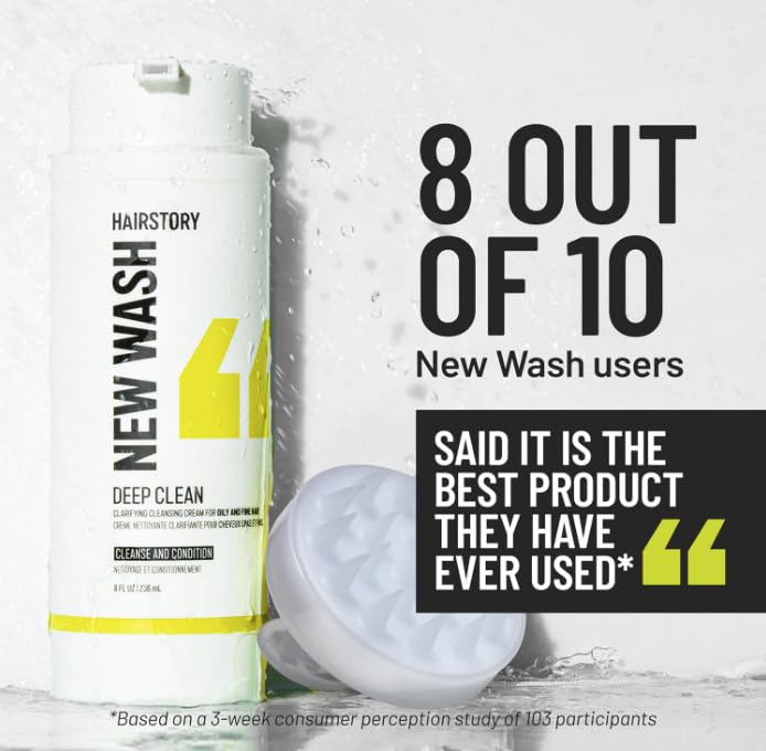 Hairstory New Wash Deep Clean color-safe performance for vibrant, long-lasting color.