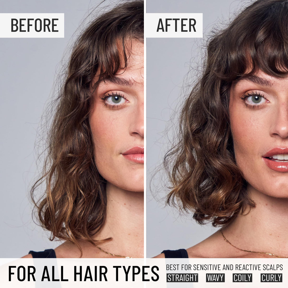 Hairstory New Wash Original Fragrance Free pour action illustrating milky activation
