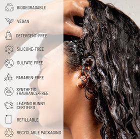Color-safe, gentle formula used daily on curly hair
