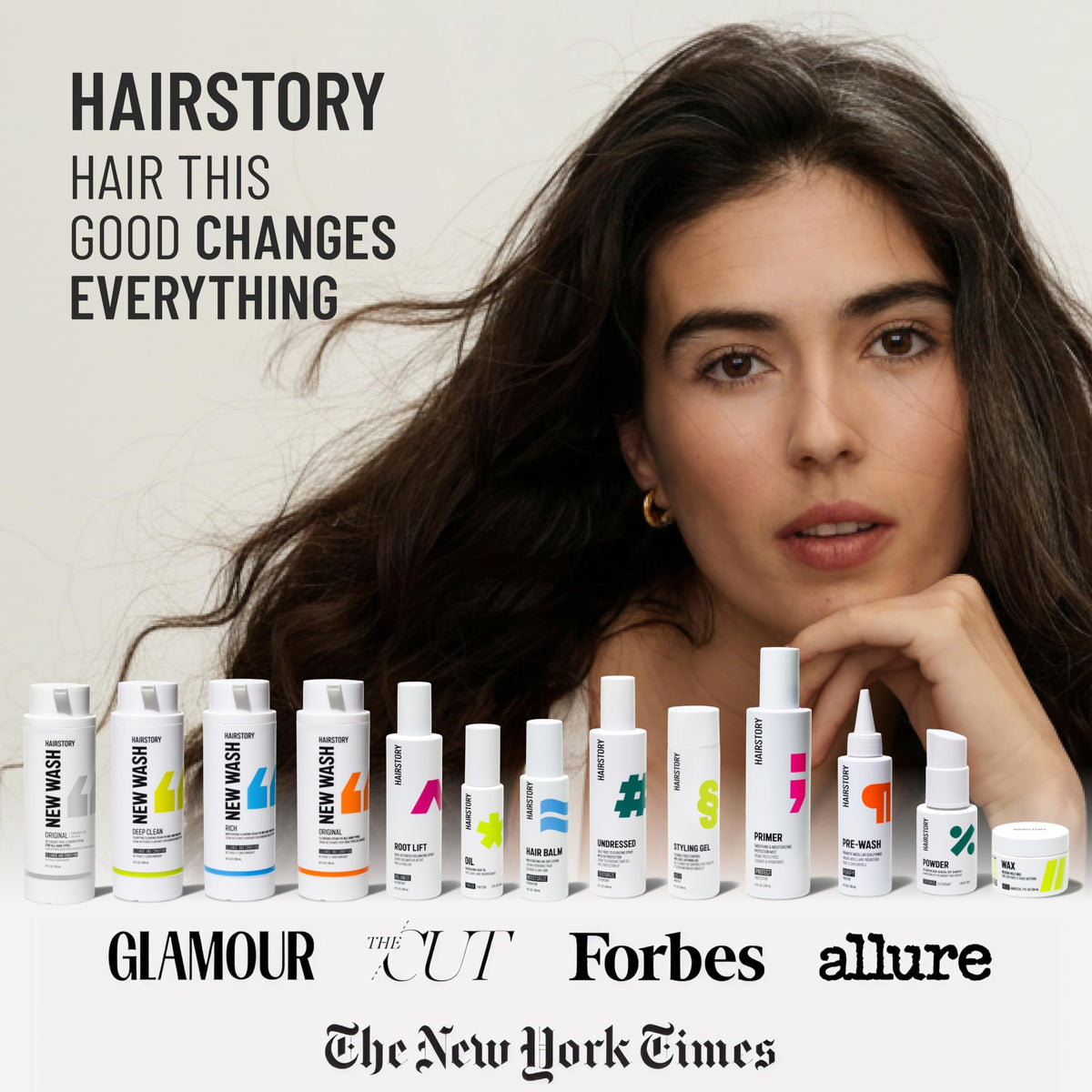Hairstory Wax works on all hair types and lengths