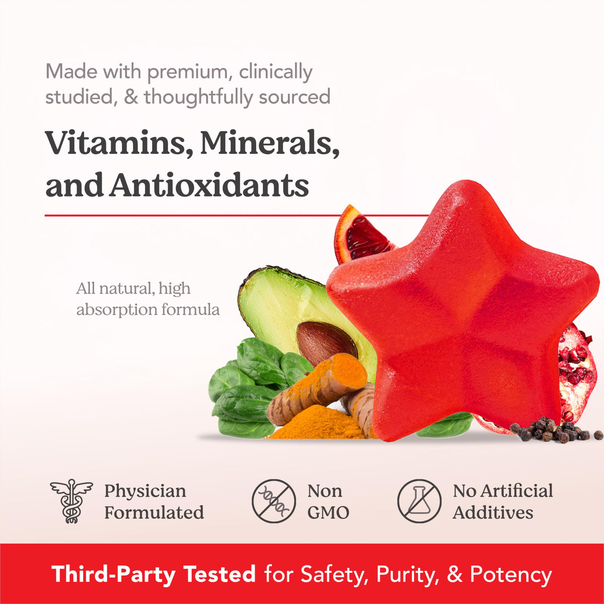 Two gummies per day in a morning routine with water.
