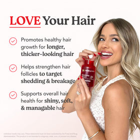 HAIRtamin Gummy Stars label shows Non-GMO vegan and gluten-free features.