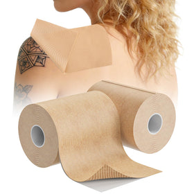 HAIRUNFU tattoo cover tape on light tan skin blends discreetly for tattoos or scars.