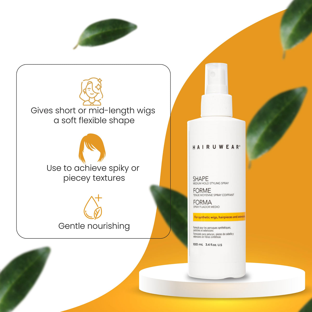 HairUWear Essential Care Travel Kit bottle lineup closeup showing convenient travel sizes